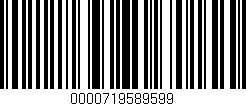 Código de barras (EAN, GTIN, SKU, ISBN): '0000719589599'