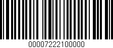 Código de barras (EAN, GTIN, SKU, ISBN): '00007222100000'
