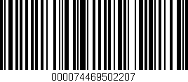 Código de barras (EAN, GTIN, SKU, ISBN): '000074469502207'