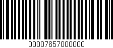 Código de barras (EAN, GTIN, SKU, ISBN): '00007657000000'