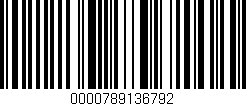 Código de barras (EAN, GTIN, SKU, ISBN): '0000789136792'
