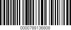 Código de barras (EAN, GTIN, SKU, ISBN): '0000789136808'