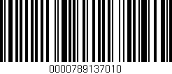 Código de barras (EAN, GTIN, SKU, ISBN): '0000789137010'