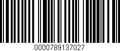 Código de barras (EAN, GTIN, SKU, ISBN): '0000789137027'