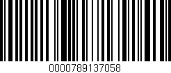 Código de barras (EAN, GTIN, SKU, ISBN): '0000789137058'