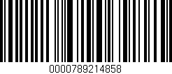 Código de barras (EAN, GTIN, SKU, ISBN): '0000789214858'