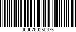Código de barras (EAN, GTIN, SKU, ISBN): '0000789250375'