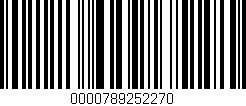 Código de barras (EAN, GTIN, SKU, ISBN): '0000789252270'