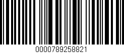 Código de barras (EAN, GTIN, SKU, ISBN): '0000789258821'