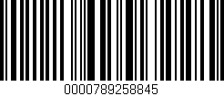 Código de barras (EAN, GTIN, SKU, ISBN): '0000789258845'