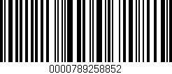 Código de barras (EAN, GTIN, SKU, ISBN): '0000789258852'