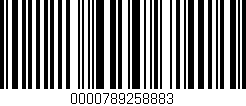 Código de barras (EAN, GTIN, SKU, ISBN): '0000789258883'