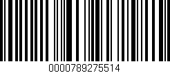 Código de barras (EAN, GTIN, SKU, ISBN): '0000789275514'