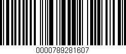 Código de barras (EAN, GTIN, SKU, ISBN): '0000789281607'