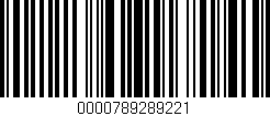 Código de barras (EAN, GTIN, SKU, ISBN): '0000789289221'