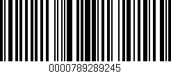 Código de barras (EAN, GTIN, SKU, ISBN): '0000789289245'