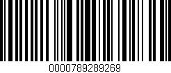 Código de barras (EAN, GTIN, SKU, ISBN): '0000789289269'