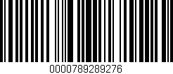 Código de barras (EAN, GTIN, SKU, ISBN): '0000789289276'
