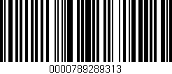 Código de barras (EAN, GTIN, SKU, ISBN): '0000789289313'