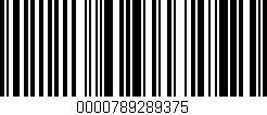 Código de barras (EAN, GTIN, SKU, ISBN): '0000789289375'