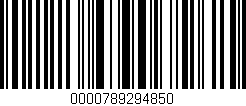 Código de barras (EAN, GTIN, SKU, ISBN): '0000789294850'