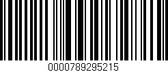 Código de barras (EAN, GTIN, SKU, ISBN): '0000789295215'