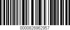 Código de barras (EAN, GTIN, SKU, ISBN): '0000826962957'