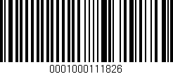 Código de barras (EAN, GTIN, SKU, ISBN): '0001000111826'