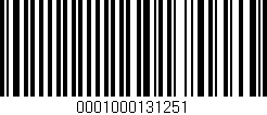 Código de barras (EAN, GTIN, SKU, ISBN): '0001000131251'