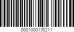 Código de barras (EAN, GTIN, SKU, ISBN): '0001000135211'