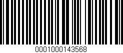 Código de barras (EAN, GTIN, SKU, ISBN): '0001000143568'