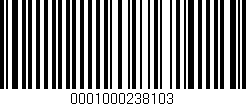 Código de barras (EAN, GTIN, SKU, ISBN): '0001000238103'