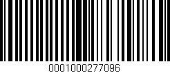 Código de barras (EAN, GTIN, SKU, ISBN): '0001000277096'