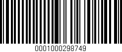 Código de barras (EAN, GTIN, SKU, ISBN): '0001000298749'