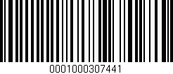 Código de barras (EAN, GTIN, SKU, ISBN): '0001000307441'