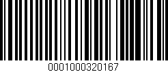 Código de barras (EAN, GTIN, SKU, ISBN): '0001000320167'
