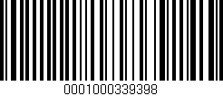 Código de barras (EAN, GTIN, SKU, ISBN): '0001000339398'