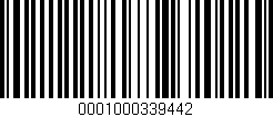 Código de barras (EAN, GTIN, SKU, ISBN): '0001000339442'