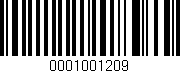Código de barras (EAN, GTIN, SKU, ISBN): '0001001209'