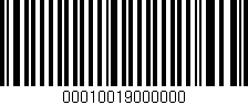 Código de barras (EAN, GTIN, SKU, ISBN): '00010019000000'