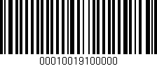 Código de barras (EAN, GTIN, SKU, ISBN): '00010019100000'