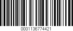 Código de barras (EAN, GTIN, SKU, ISBN): '0001136774421'
