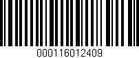 Código de barras (EAN, GTIN, SKU, ISBN): '000116012409'