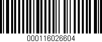Código de barras (EAN, GTIN, SKU, ISBN): '000116026604'