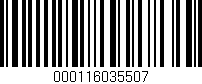 Código de barras (EAN, GTIN, SKU, ISBN): '000116035507'