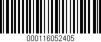 Código de barras (EAN, GTIN, SKU, ISBN): '000116052405'