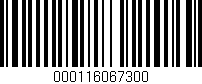Código de barras (EAN, GTIN, SKU, ISBN): '000116067300'