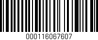 Código de barras (EAN, GTIN, SKU, ISBN): '000116067607'