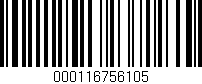 Código de barras (EAN, GTIN, SKU, ISBN): '000116756105'