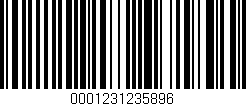 Código de barras (EAN, GTIN, SKU, ISBN): '0001231235896'